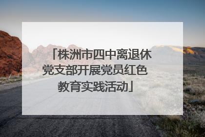 株洲市四中离退休党支部开展党员红色教育实践活动