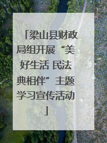 梁山县财政局组开展“美好生活 民法典相伴”主题学习宣传活动