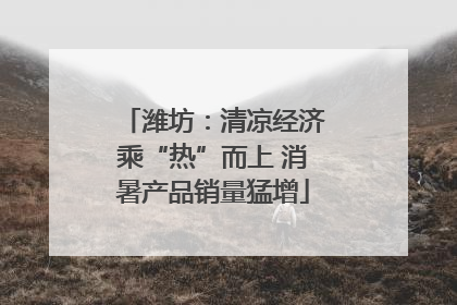 潍坊：清凉经济乘“热”而上 消暑产品销量猛增
