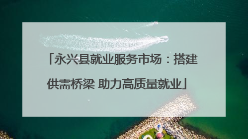 永兴县就业服务市场：搭建供需桥梁 助力高质量就业
