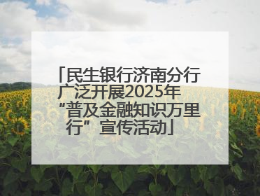 民生银行济南分行广泛开展2025年“普及金融知识万里行”宣传活动