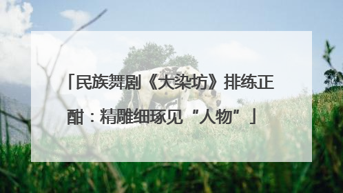 民族舞剧《大染坊》排练正酣：精雕细琢见“人物”