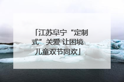 江苏阜宁“定制式”关爱 让困境儿童双节同欢