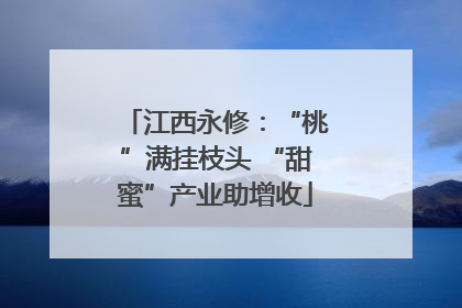 江西永修：“桃”满挂枝头 “甜蜜”产业助增收