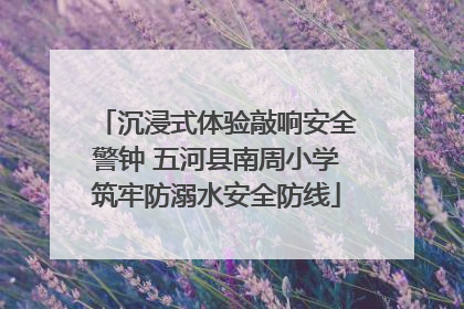 沉浸式体验敲响安全警钟 五河县南周小学筑牢防溺水安全防线
