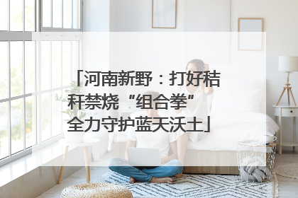 河南新野：打好秸秆禁烧“组合拳” 全力守护蓝天沃土