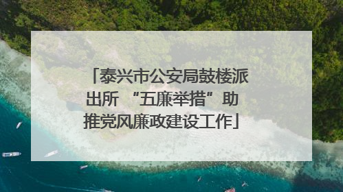 泰兴市公安局鼓楼派出所 “五廉举措”助推党风廉政建设工作