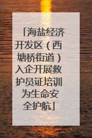 海盐经济开发区（西塘桥街道）入企开展救护员证培训 为生命安全护航