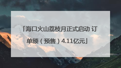 海口火山荔枝月正式启动 订单额（预售）4.11亿元