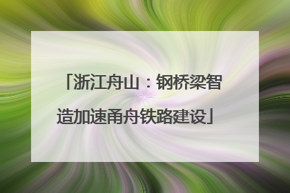 浙江舟山：钢桥梁智造加速甬舟铁路建设