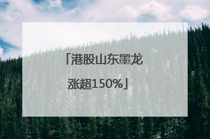 港股山东墨龙涨超150%