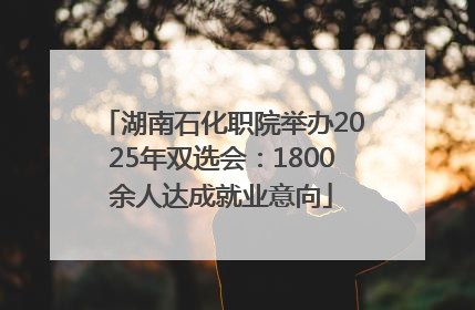 湖南石化职院举办2025年双选会：1800余人达成就业意向