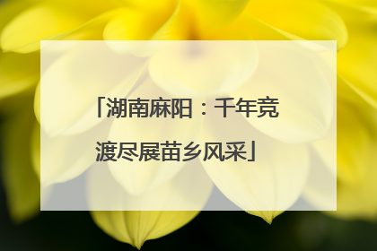 湖南麻阳：千年竞渡尽展苗乡风采