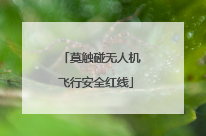 莫触碰无人机飞行安全红线