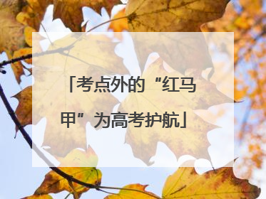 考点外的“红马甲”为高考护航