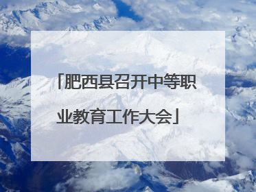 肥西县召开中等职业教育工作大会