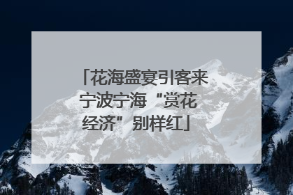 花海盛宴引客来 宁波宁海“赏花经济”别样红