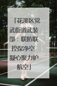 花溪区党武街道武装部：联防联控保净空 凝心聚力护航空