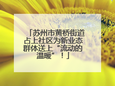 苏州市黄桥街道占上社区为新业态群体送上“流动的温暖”！