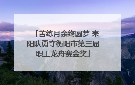 苦练月余终圆梦 耒阳队勇夺衡阳市第三届职工龙舟赛金奖