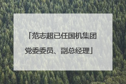 范志超已任国机集团党委委员、副总经理