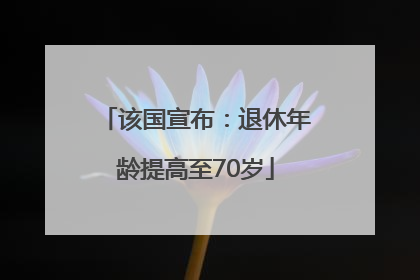 该国宣布：退休年龄提高至70岁