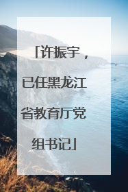 许振宇，已任黑龙江省教育厅党组书记