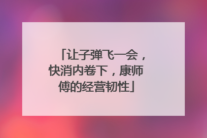 让子弹飞一会，快消内卷下，康师傅的经营韧性