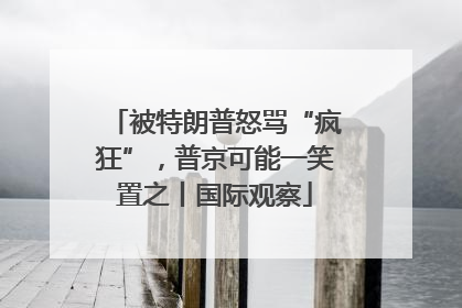 被特朗普怒骂“疯狂”，普京可能一笑置之丨国际观察