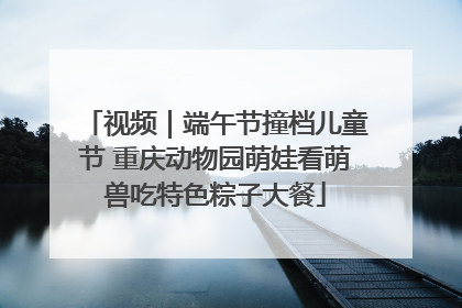 视频｜端午节撞档儿童节 重庆动物园萌娃看萌兽吃特色粽子大餐