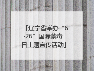 辽宁省举办“6·26”国际禁毒日主题宣传活动