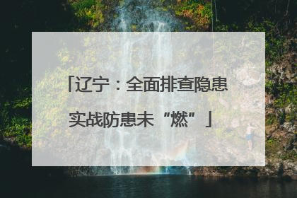 辽宁：全面排查隐患 实战防患未“燃”