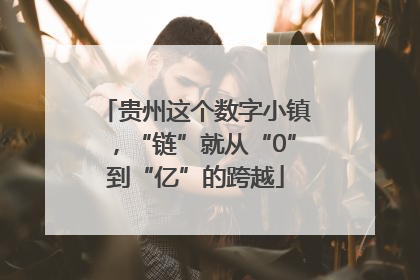 贵州这个数字小镇，“链”就从“0”到“亿”的跨越