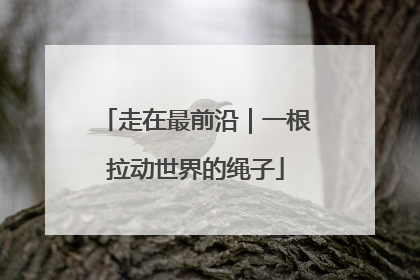 走在最前沿｜一根拉动世界的绳子