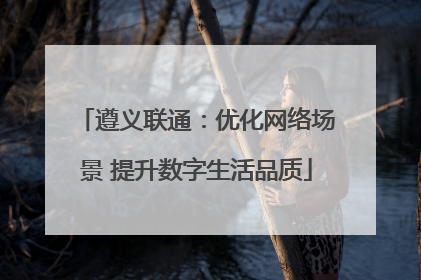 遵义联通：优化网络场景 提升数字生活品质