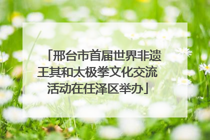 邢台市首届世界非遗王其和太极拳文化交流活动在任泽区举办