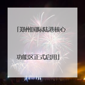 郑州国际陆港核心功能区正式启用
