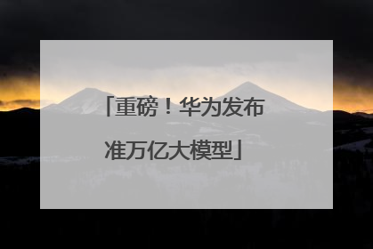 重磅！华为发布准万亿大模型