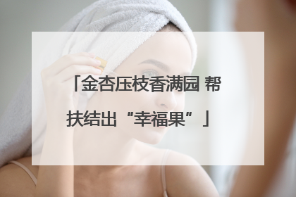 金杏压枝香满园 帮扶结出“幸福果”