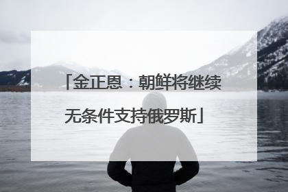 金正恩：朝鲜将继续无条件支持俄罗斯