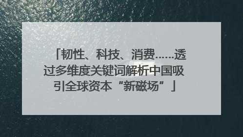 韧性、科技、消费……透过多维度关键词解析中国吸引全球资本“新磁场”
