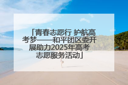 青春志愿行 护航高考梦——和平团区委开展助力2025年高考志愿服务活动