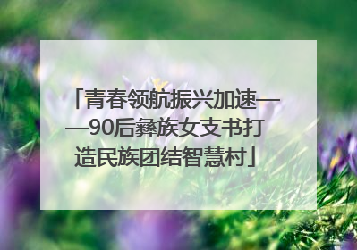 青春领航振兴加速——90后彝族女支书打造民族团结智慧村