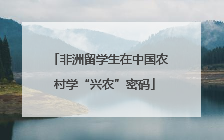 非洲留学生在中国农村学“兴农”密码