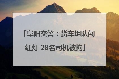 阜阳交警：货车组队闯红灯 28名司机被拘