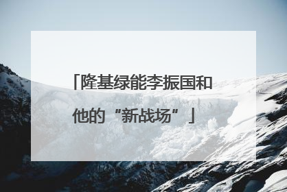 隆基绿能李振国和他的“新战场”