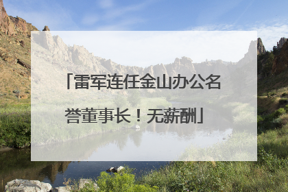 雷军连任金山办公名誉董事长！无薪酬
