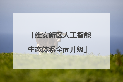雄安新区人工智能生态体系全面升级