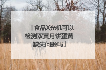 食品X光机可以检测双黄月饼蛋黄缺失问题吗