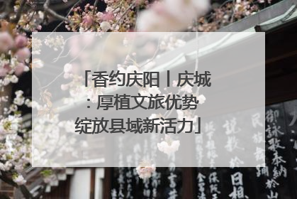 香约庆阳丨庆城：厚植文旅优势 绽放县域新活力